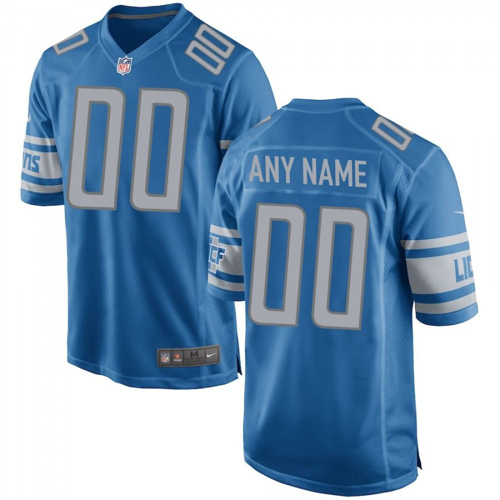 Detroit Lions Nike Custom Game Jersey - Blue-Profan Arena